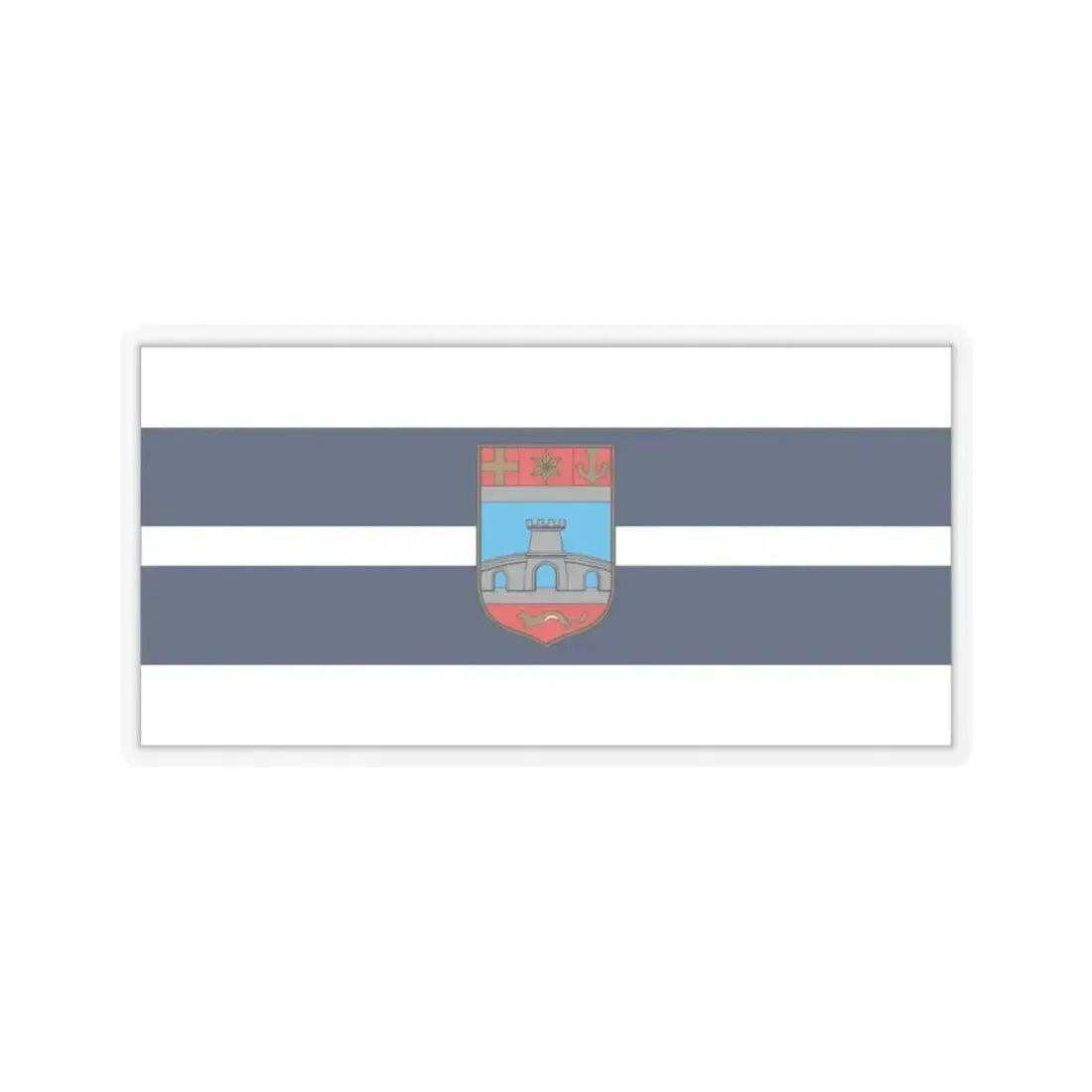 Flag of Osijek Baranja County Croatia - STICKER Vinyl Kiss-Cut Decal 3 Inch Transparent - The Sticker Space