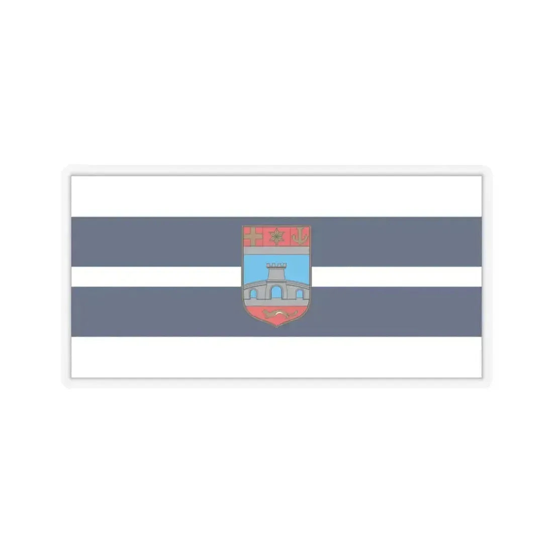 Flag of Osijek Baranja County Croatia - STICKER Vinyl Kiss-Cut Decal 4 Inch Transparent - The Sticker Space