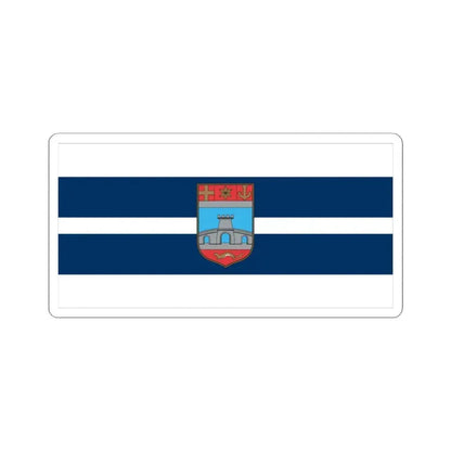 Flag of Osijek Baranja County Croatia - STICKER Vinyl Kiss-Cut Decal 4 Inch White - The Sticker Space
