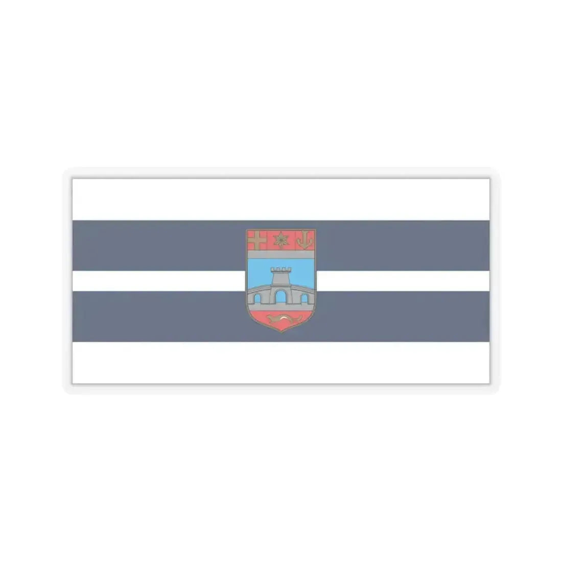 Flag of Osijek Baranja County Croatia - STICKER Vinyl Kiss-Cut Decal 6 Inch Transparent - The Sticker Space