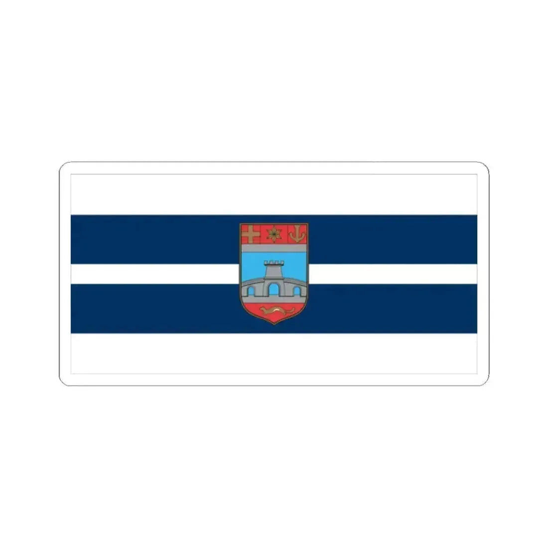 Flag of Osijek Baranja County Croatia - STICKER Vinyl Kiss-Cut Decal - The Sticker Space