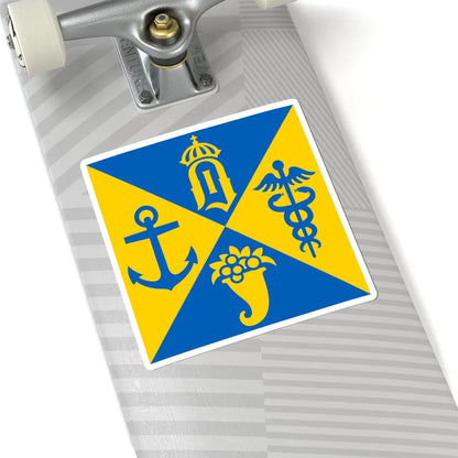 Flag of Oskarshamn (Sweden) STICKER Vinyl Kiss-Cut Decal - The Sticker Space