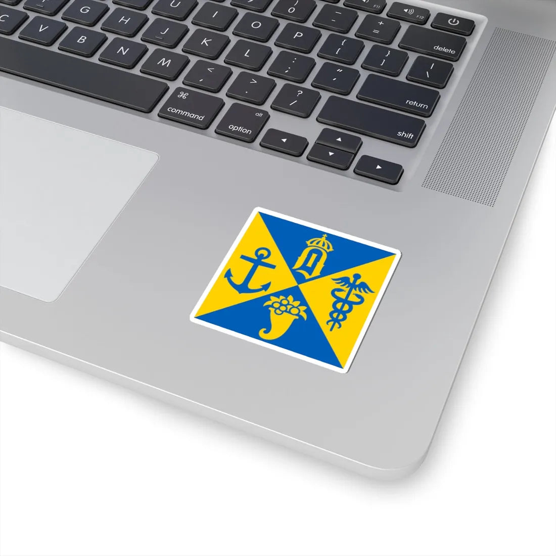 Flag of Oskarshamn (Sweden) STICKER Vinyl Kiss-Cut Decal - The Sticker Space