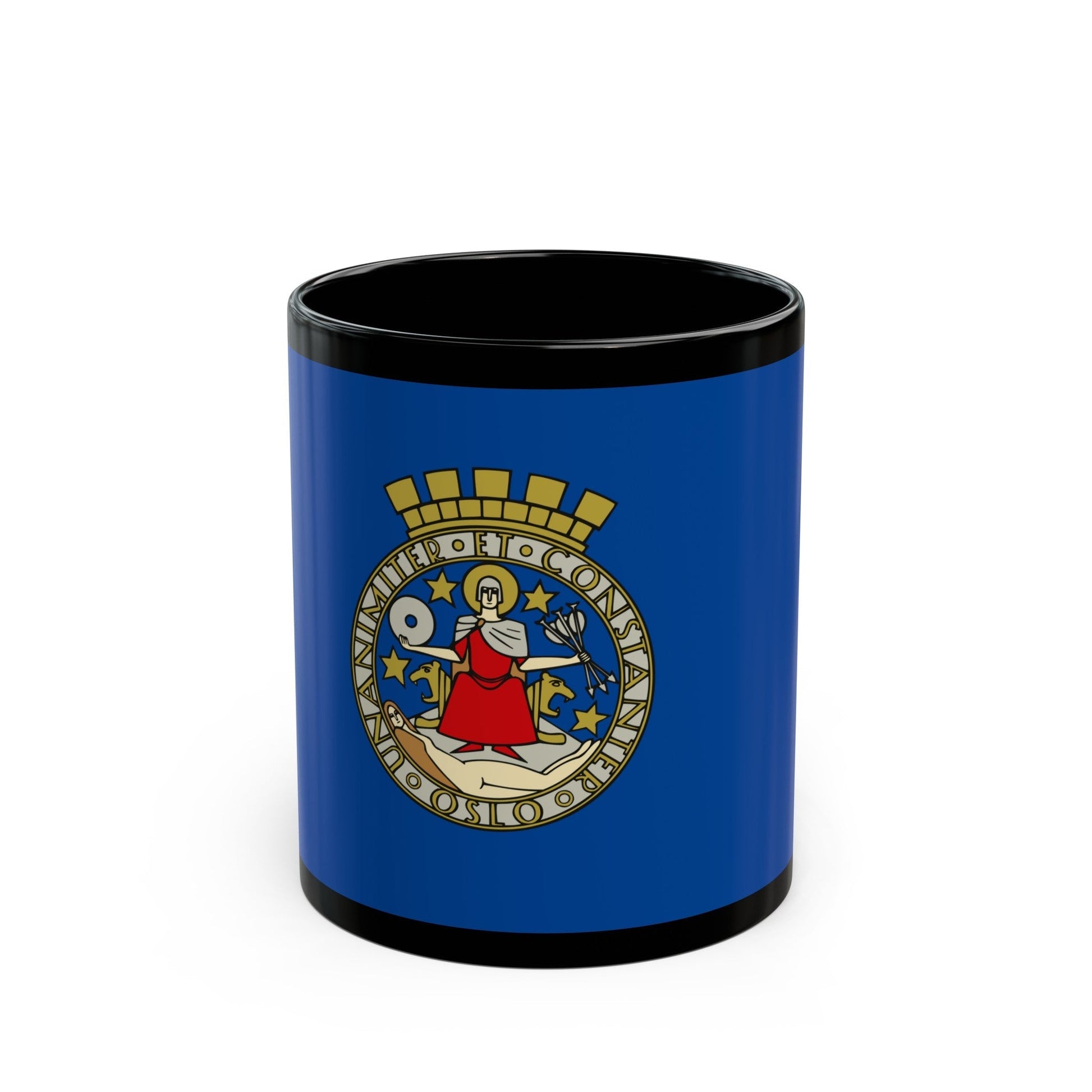 Flag of Oslo Oslo Norway - Black Coffee Mug-11oz-The Sticker Space