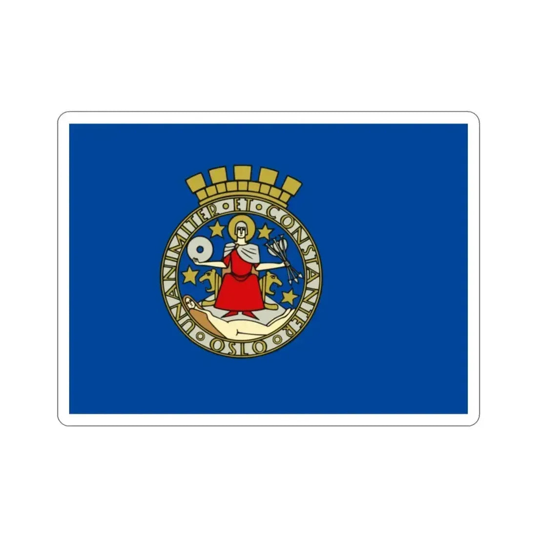 Flag of Oslo Oslo Norway STICKER Vinyl Die-Cut Decal 2 Inch - The Sticker Space