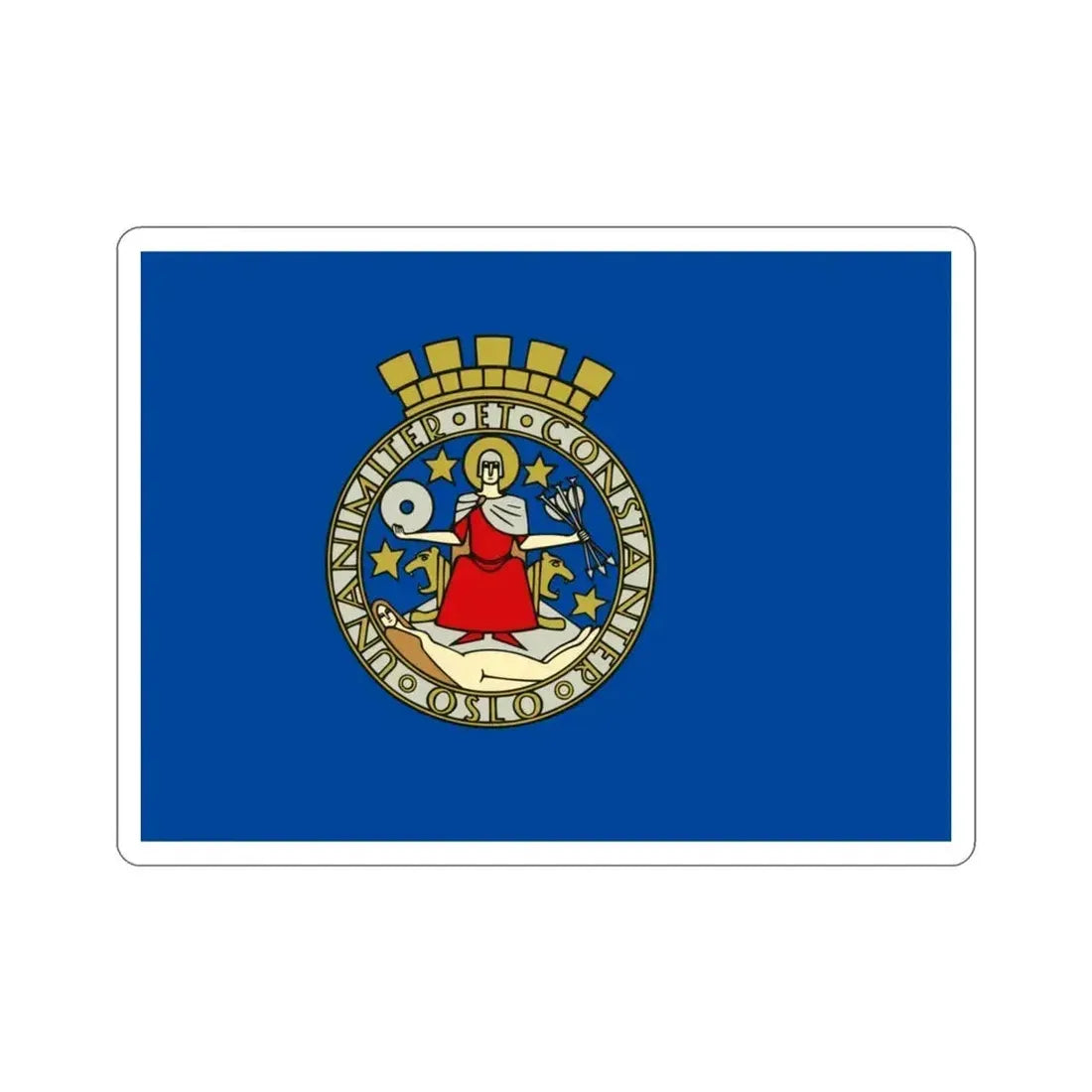 Flag of Oslo Oslo Norway STICKER Vinyl Die-Cut Decal 3 Inch - The Sticker Space