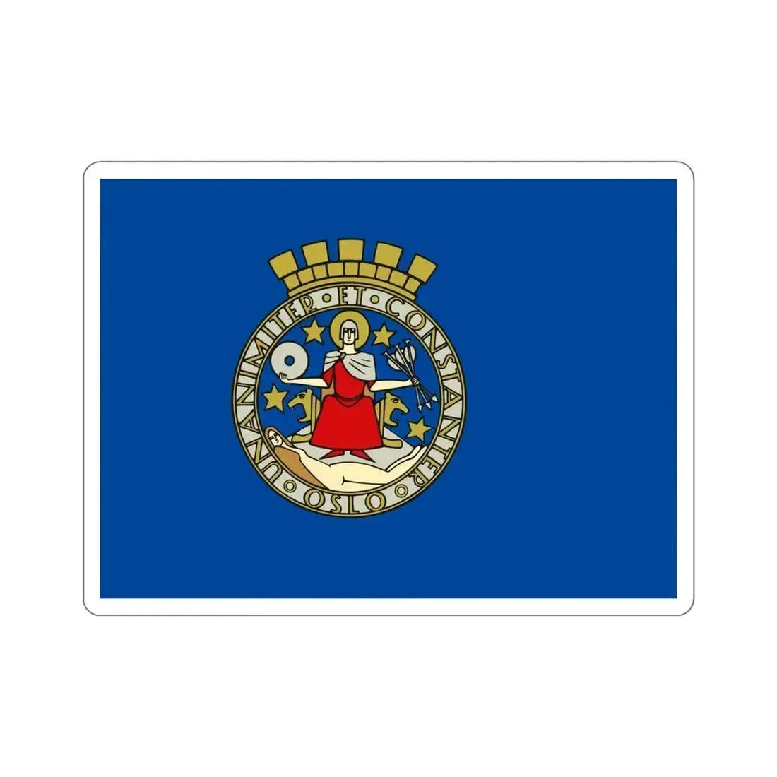 Flag of Oslo Oslo Norway STICKER Vinyl Die-Cut Decal - The Sticker Space