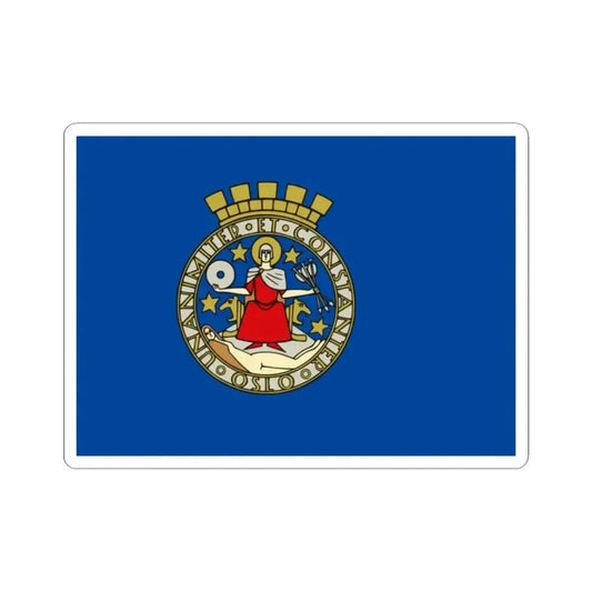 Flag of Oslo Oslo Norway - STICKER Vinyl Kiss-Cut Decal 2 Inch White - The Sticker Space