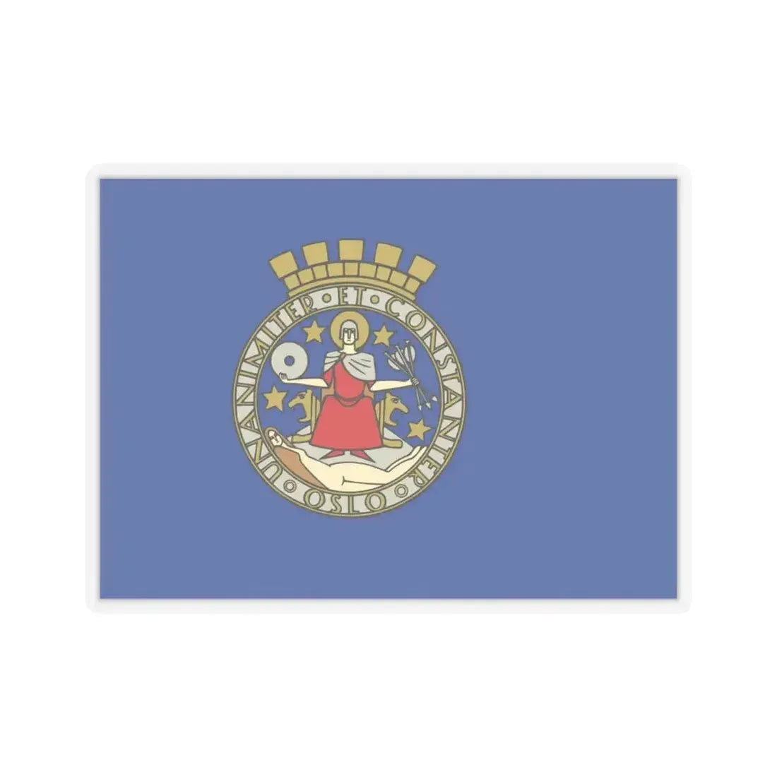 Flag of Oslo Oslo Norway - STICKER Vinyl Kiss-Cut Decal 6 Inch Transparent - The Sticker Space