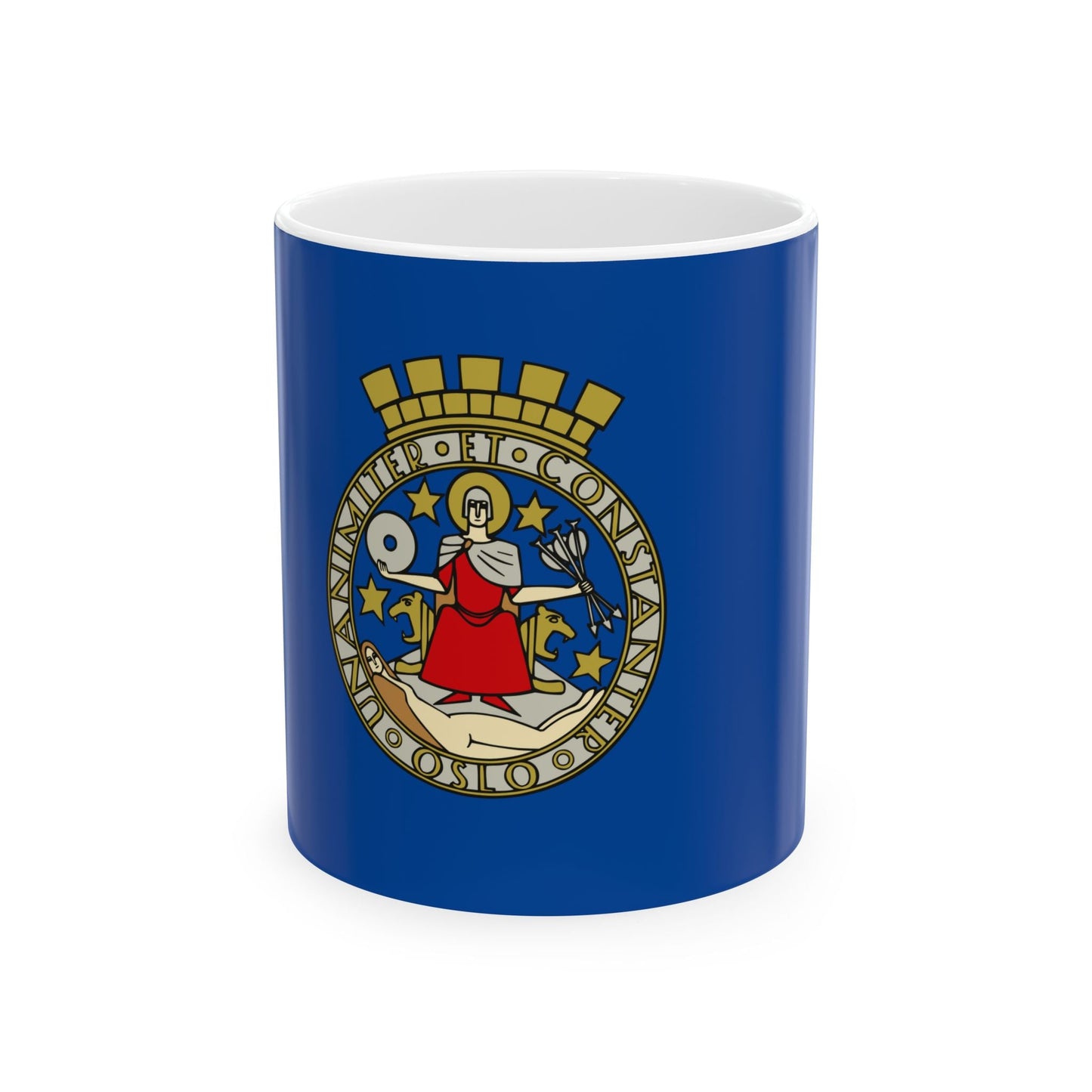 Flag of Oslo Oslo Norway - White Coffee Mug