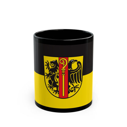 Flag of Ostalbkreis Germany - Black Coffee Mug-11oz-The Sticker Space