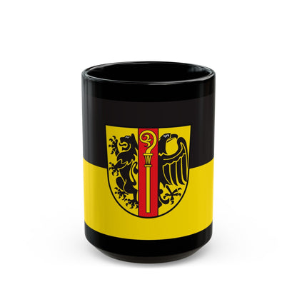 Flag of Ostalbkreis Germany - Black Coffee Mug-15oz-The Sticker Space