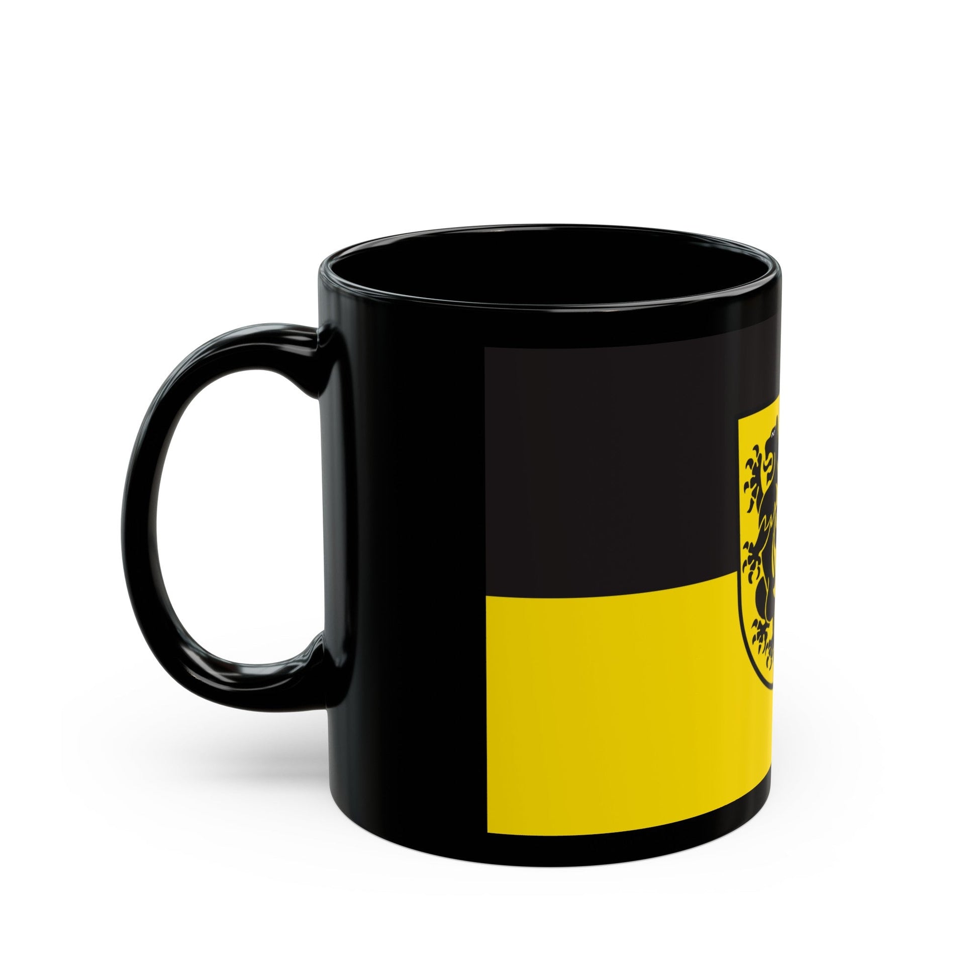 Flag of Ostalbkreis Germany - Black Coffee Mug-The Sticker Space