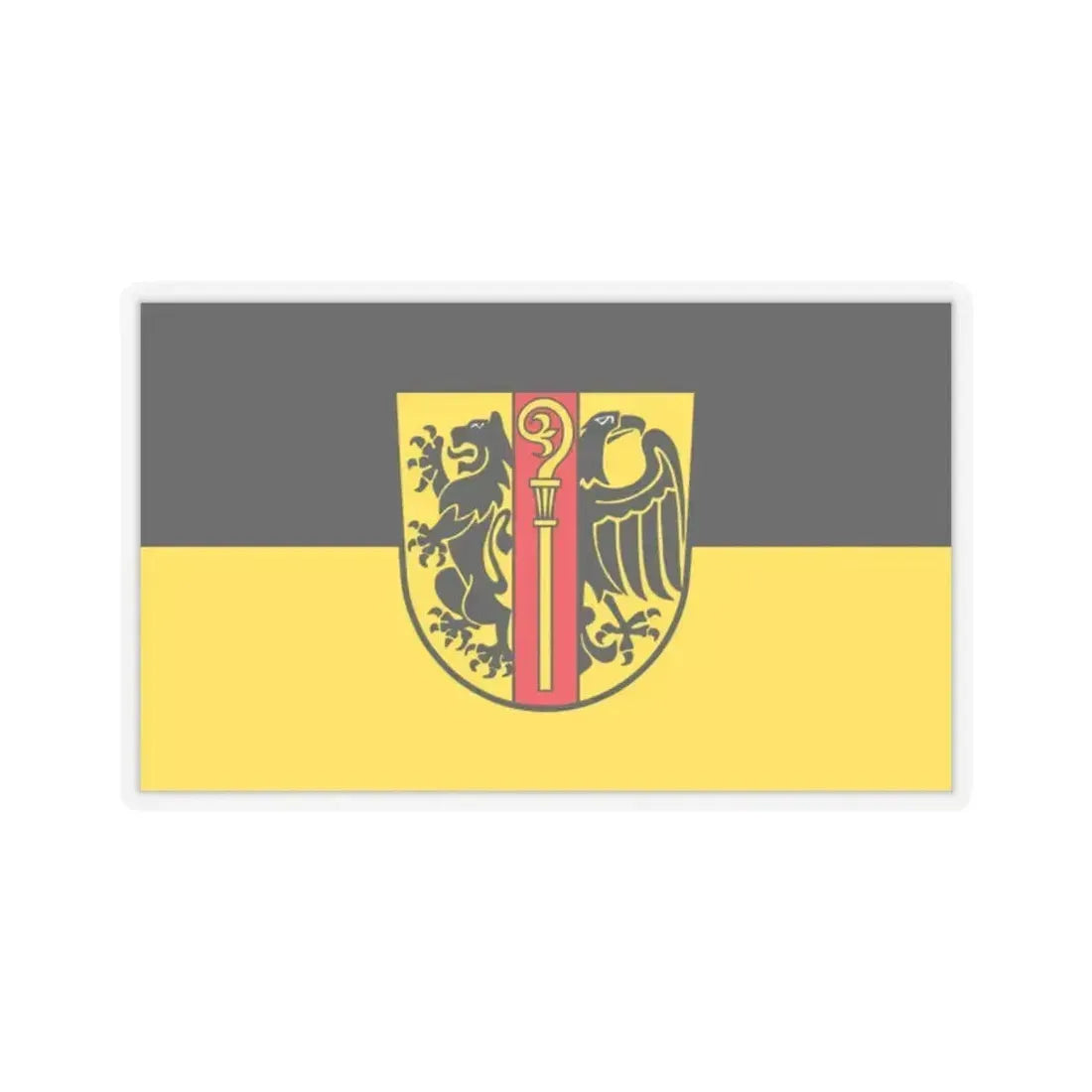 Flag of Ostalbkreis Germany - STICKER Vinyl Kiss-Cut Decal 2 Inch Transparent - The Sticker Space