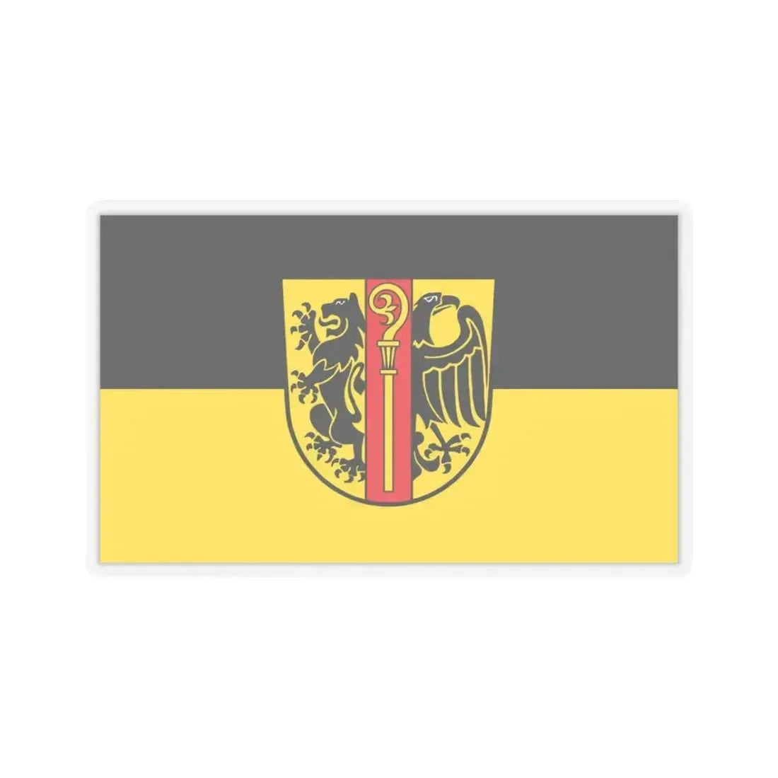 Flag of Ostalbkreis Germany - STICKER Vinyl Kiss-Cut Decal 3 Inch Transparent - The Sticker Space