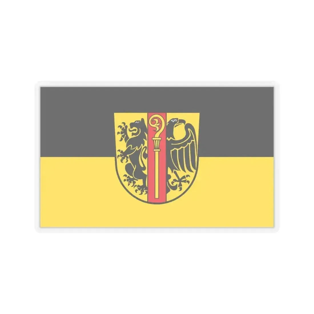 Flag of Ostalbkreis Germany - STICKER Vinyl Kiss-Cut Decal 6 Inch Transparent - The Sticker Space