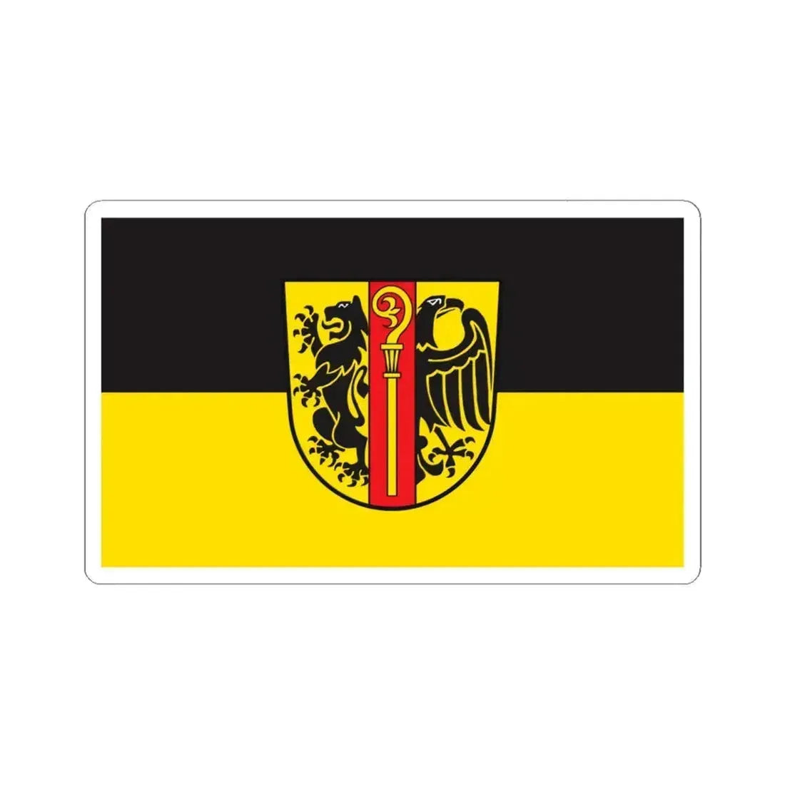 Flag of Ostalbkreis Germany - STICKER Vinyl Kiss-Cut Decal 6 Inch White - The Sticker Space