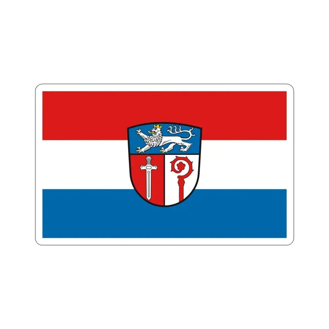 Flag of Ostallgäu Germany STICKER Vinyl Die-Cut Decal 4 Inch - The Sticker Space