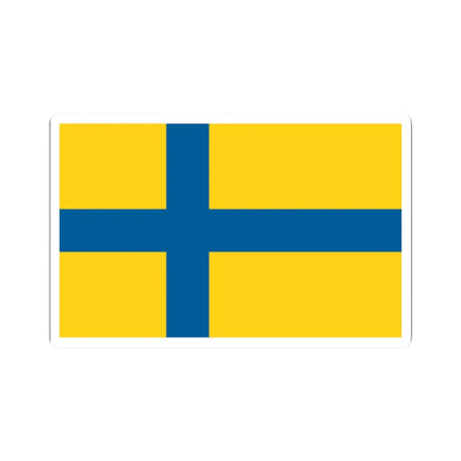 Flag of Ostergotland (Sweden) STICKER Vinyl Kiss-Cut Decal 2 Inch White - The Sticker Space