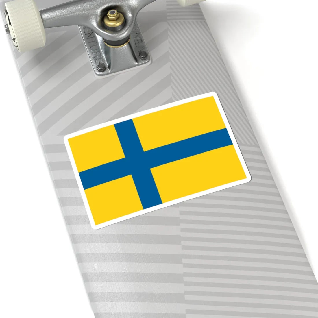 Flag of Ostergotland (Sweden) STICKER Vinyl Kiss-Cut Decal - The Sticker Space