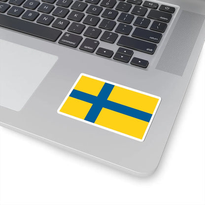 Flag of Ostergotland (Sweden) STICKER Vinyl Kiss-Cut Decal - The Sticker Space