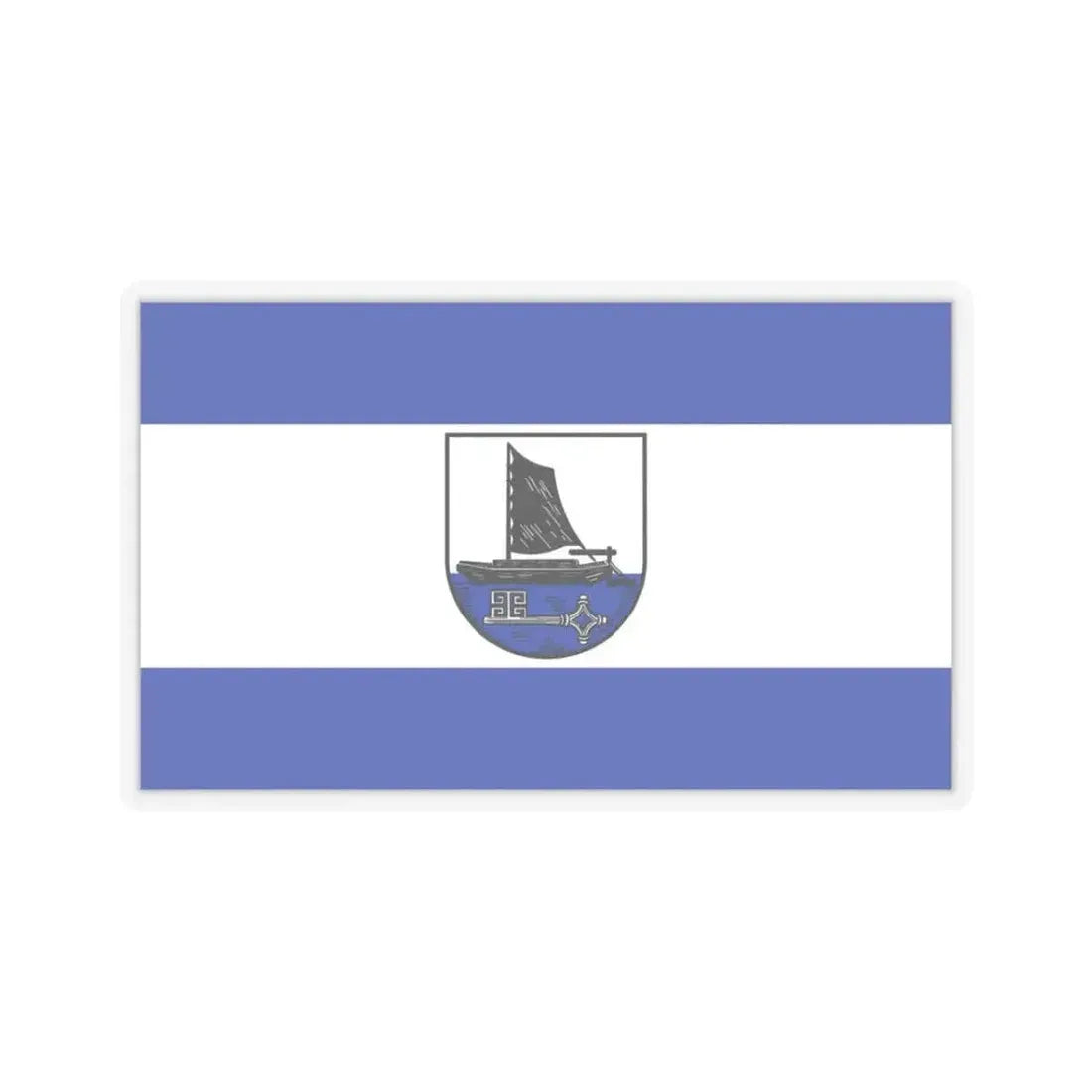Flag of Osterholz Germany - STICKER Vinyl Kiss-Cut Decal 3 Inch Transparent - The Sticker Space