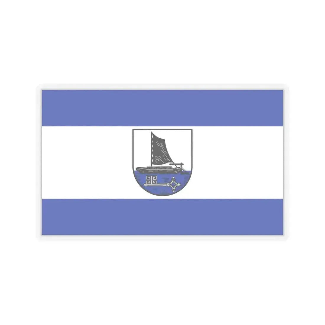 Flag of Osterholz Germany - STICKER Vinyl Kiss-Cut Decal 6 Inch Transparent - The Sticker Space