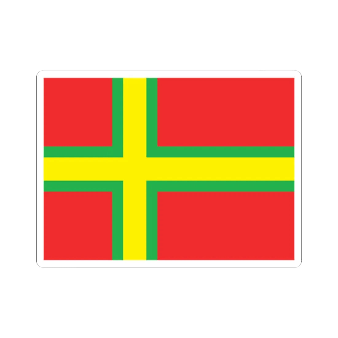 Flag of Osterlen (Sweden) STICKER Vinyl Kiss-Cut Decal 2 Inch White - The Sticker Space
