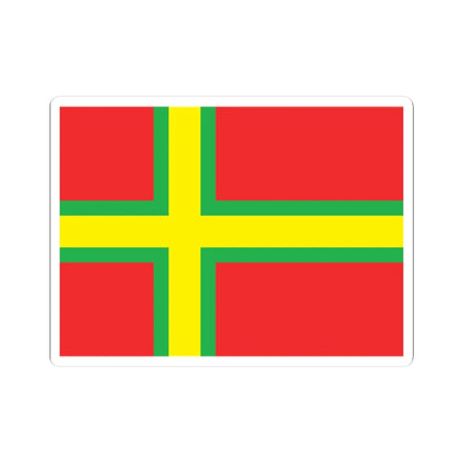 Flag of Osterlen (Sweden) STICKER Vinyl Kiss-Cut Decal 2 Inch White - The Sticker Space