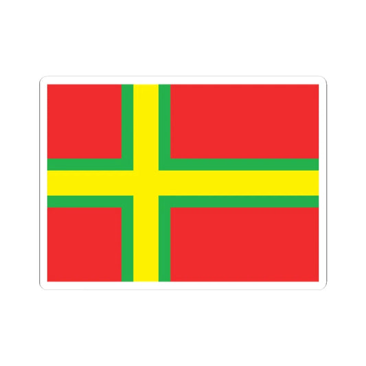 Flag of Osterlen (Sweden) STICKER Vinyl Kiss-Cut Decal 2 Inch White - The Sticker Space