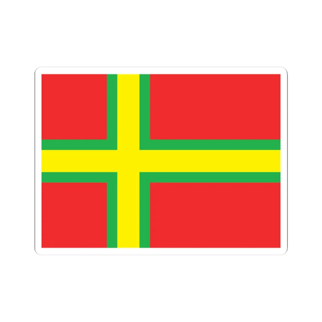 Flag of Osterlen (Sweden) STICKER Vinyl Kiss-Cut Decal 3 Inch White - The Sticker Space