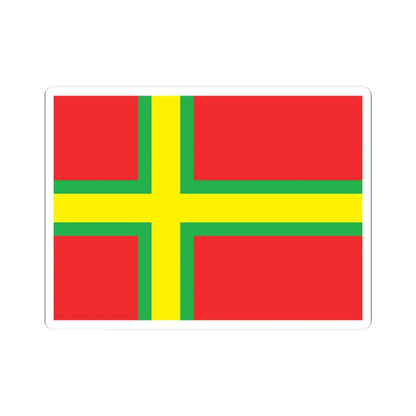 Flag of Osterlen (Sweden) STICKER Vinyl Kiss-Cut Decal 3 Inch White - The Sticker Space