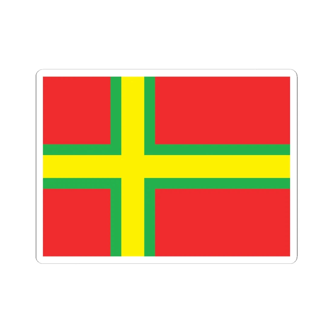 Flag of Osterlen (Sweden) STICKER Vinyl Kiss-Cut Decal 6 Inch White - The Sticker Space