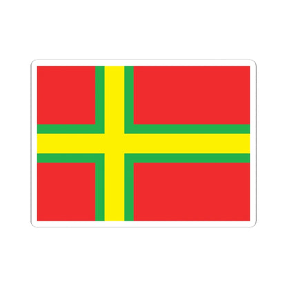 Flag of Osterlen (Sweden) STICKER Vinyl Kiss-Cut Decal 6 Inch White - The Sticker Space