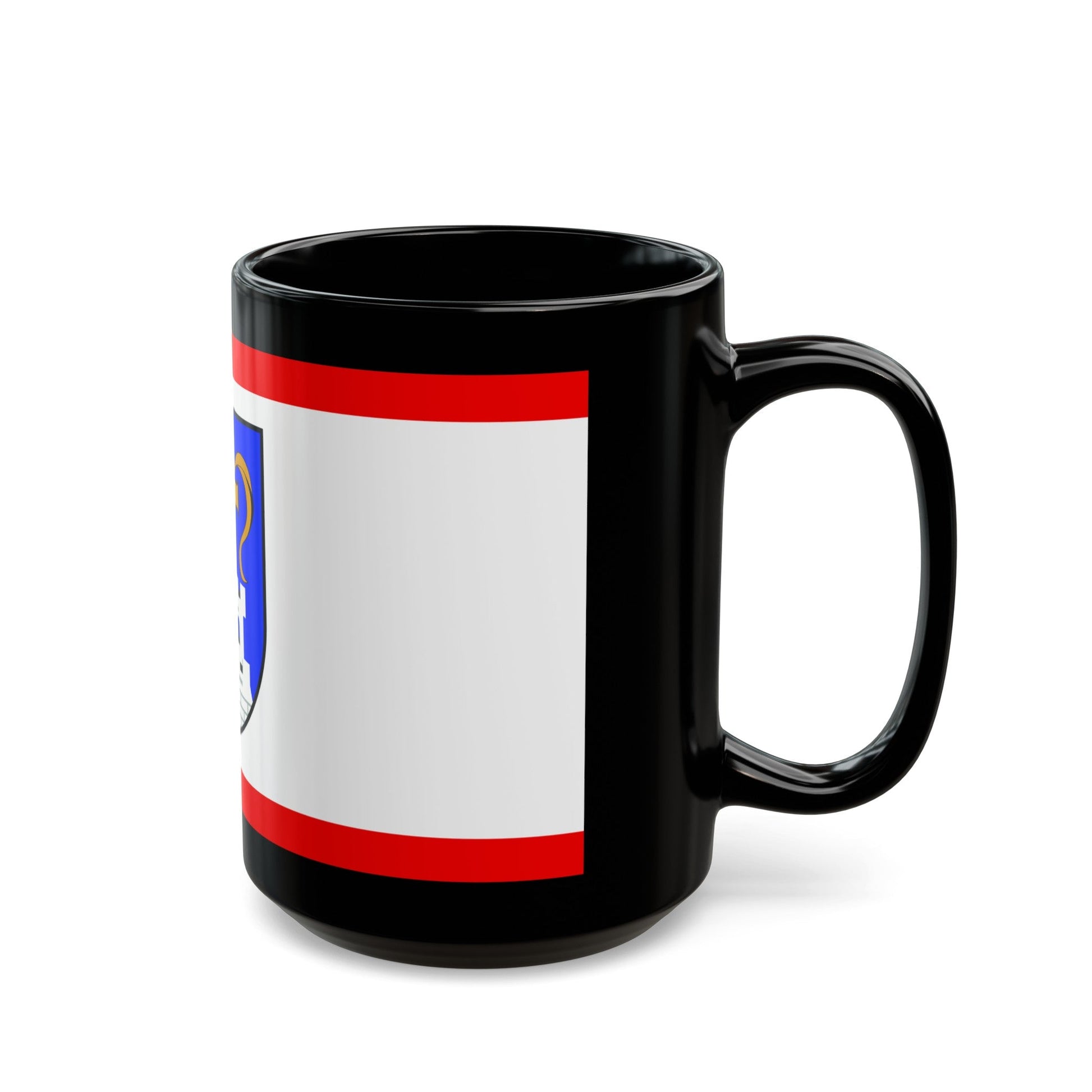 Flag of Ostholstein Germany - Black Coffee Mug-The Sticker Space