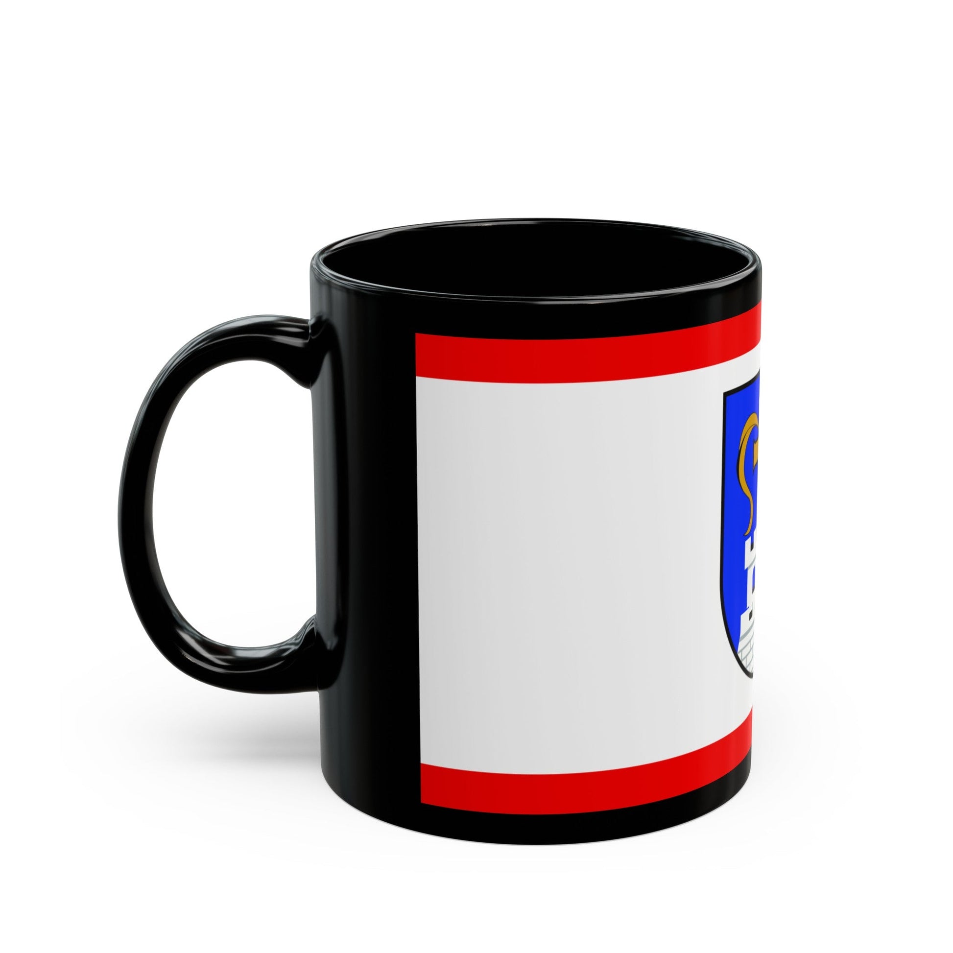 Flag of Ostholstein Germany - Black Coffee Mug-The Sticker Space