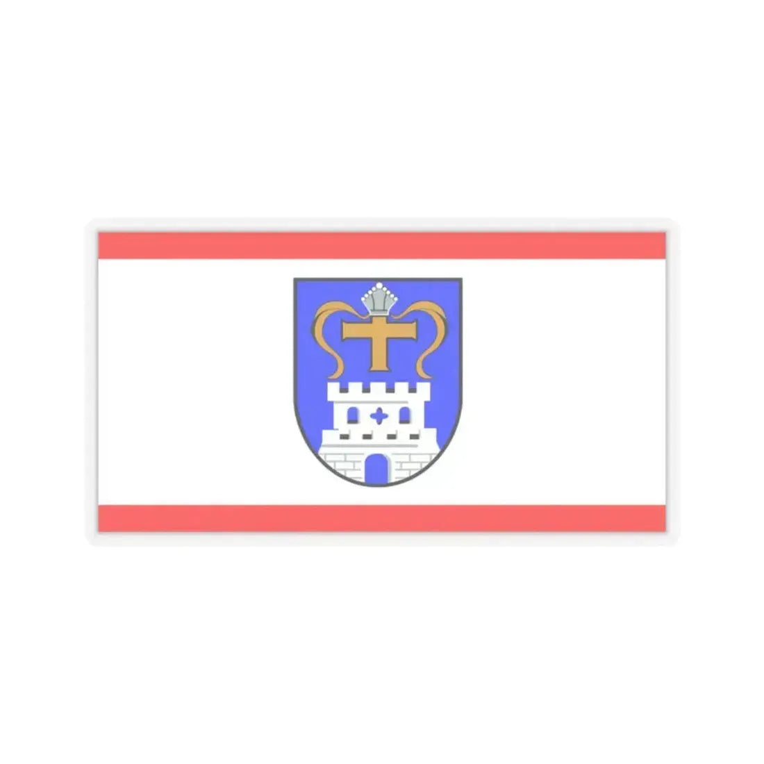 Flag of Ostholstein Germany - STICKER Vinyl Kiss-Cut Decal 2 Inch Transparent - The Sticker Space