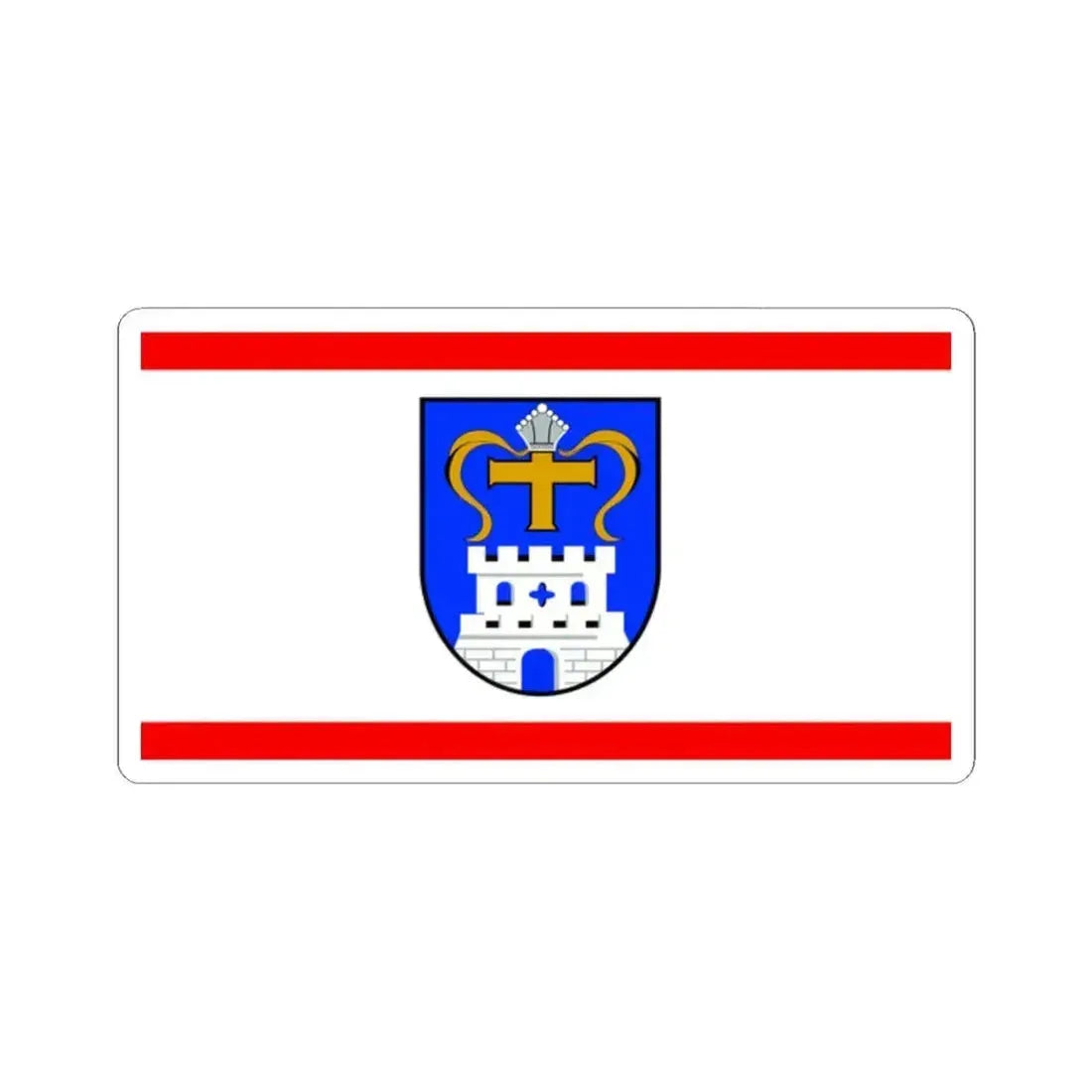 Flag of Ostholstein Germany - STICKER Vinyl Kiss-Cut Decal 2 Inch White - The Sticker Space