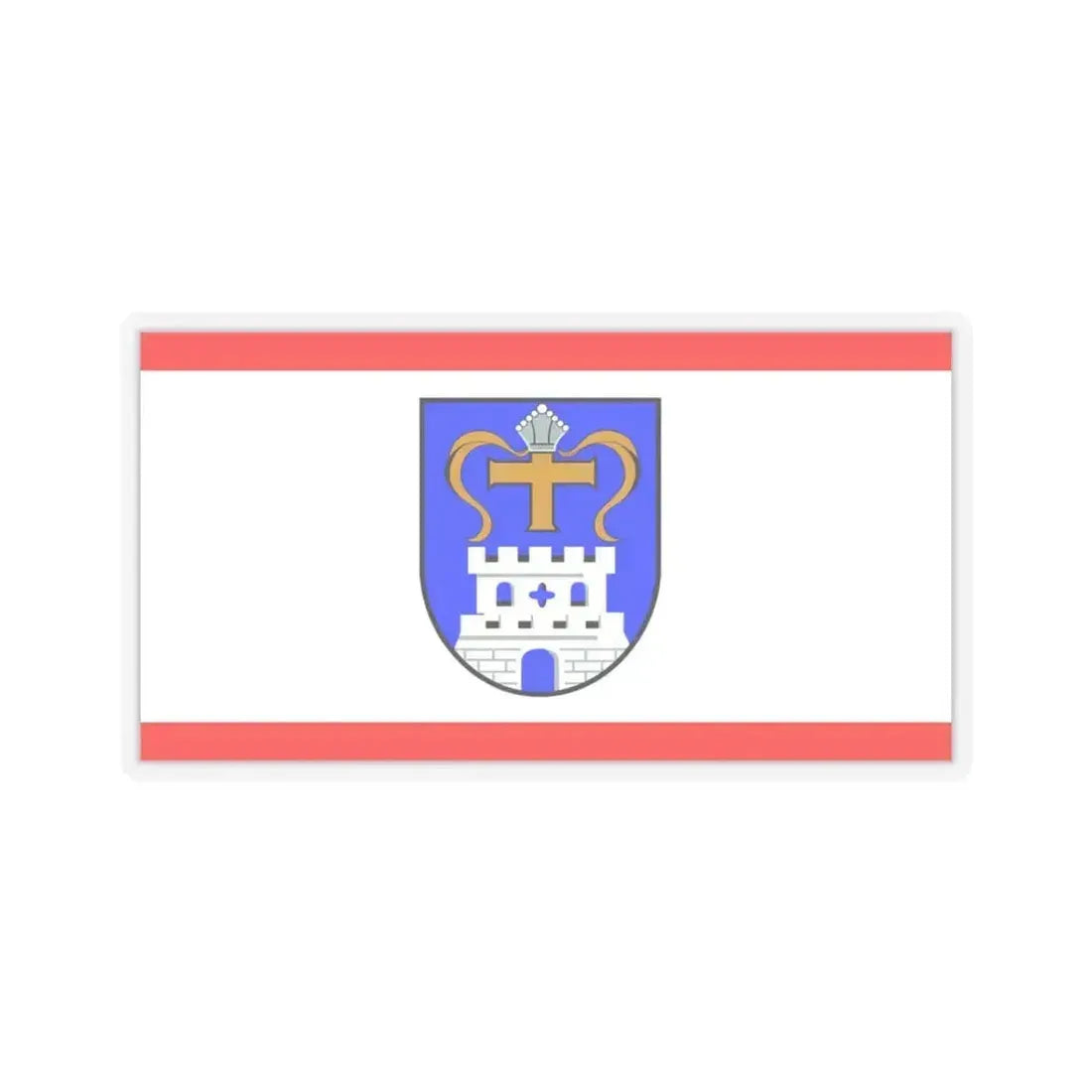 Flag of Ostholstein Germany - STICKER Vinyl Kiss-Cut Decal 3 Inch Transparent - The Sticker Space