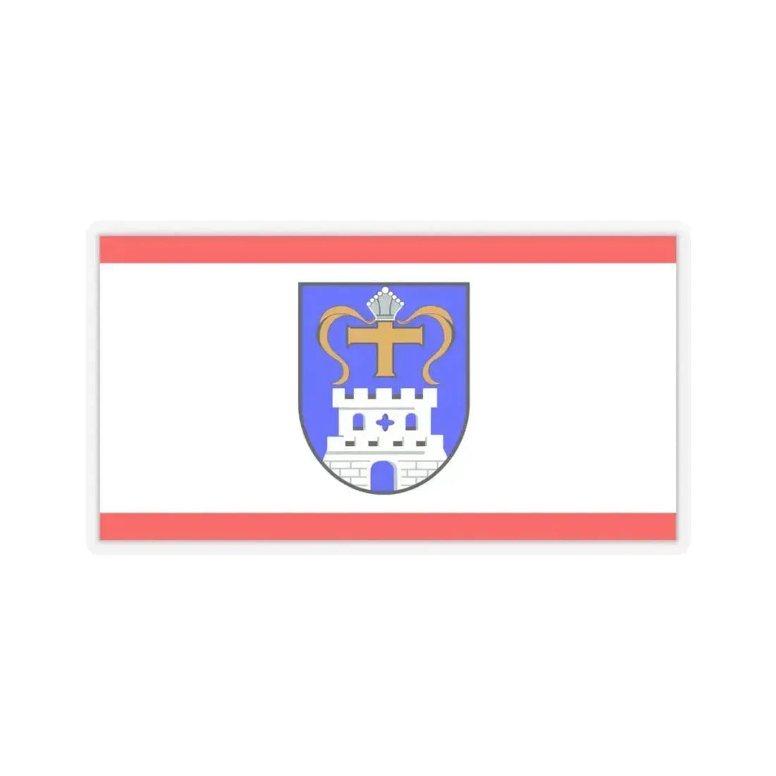 Flag of Ostholstein Germany - STICKER Vinyl Kiss-Cut Decal 4 Inch Transparent - The Sticker Space