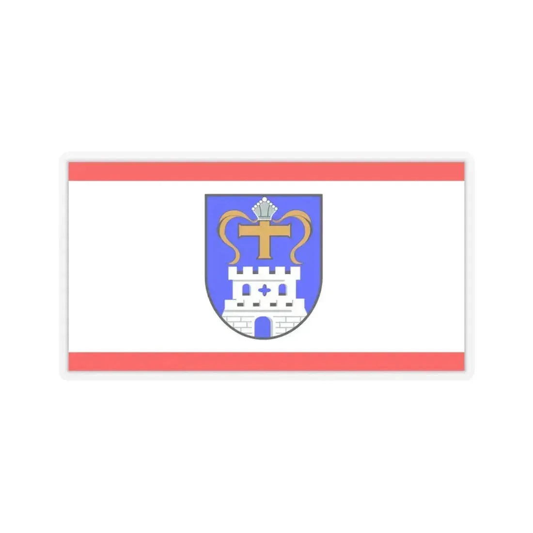 Flag of Ostholstein Germany - STICKER Vinyl Kiss-Cut Decal 6 Inch Transparent - The Sticker Space