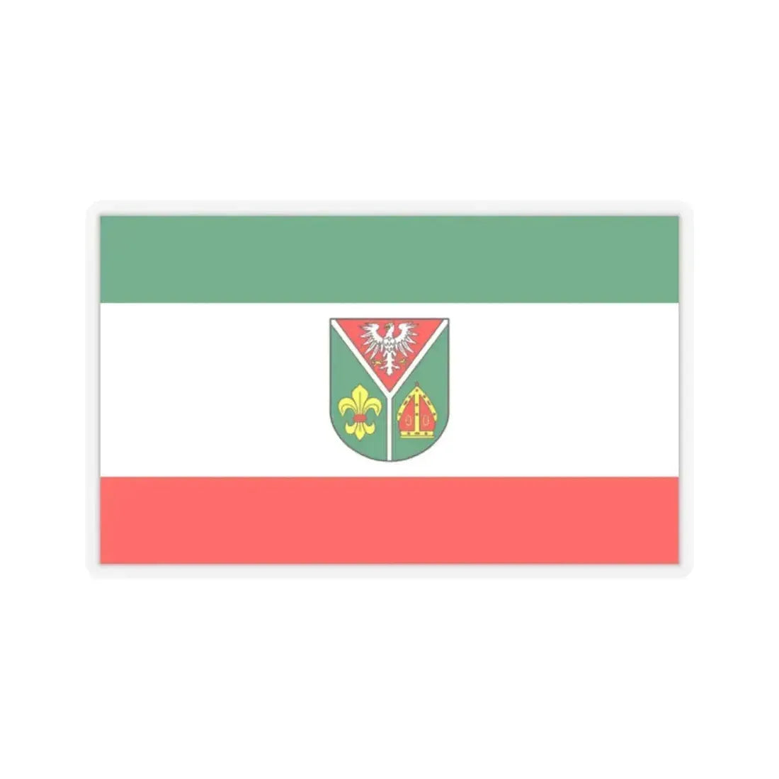 Flag of Ostprignitz Ruppin Germany - STICKER Vinyl Kiss-Cut Decal 2 Inch Transparent - The Sticker Space