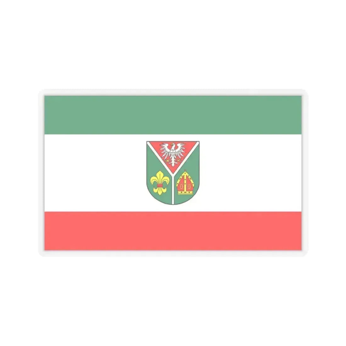 Flag of Ostprignitz Ruppin Germany - STICKER Vinyl Kiss-Cut Decal 3 Inch Transparent - The Sticker Space