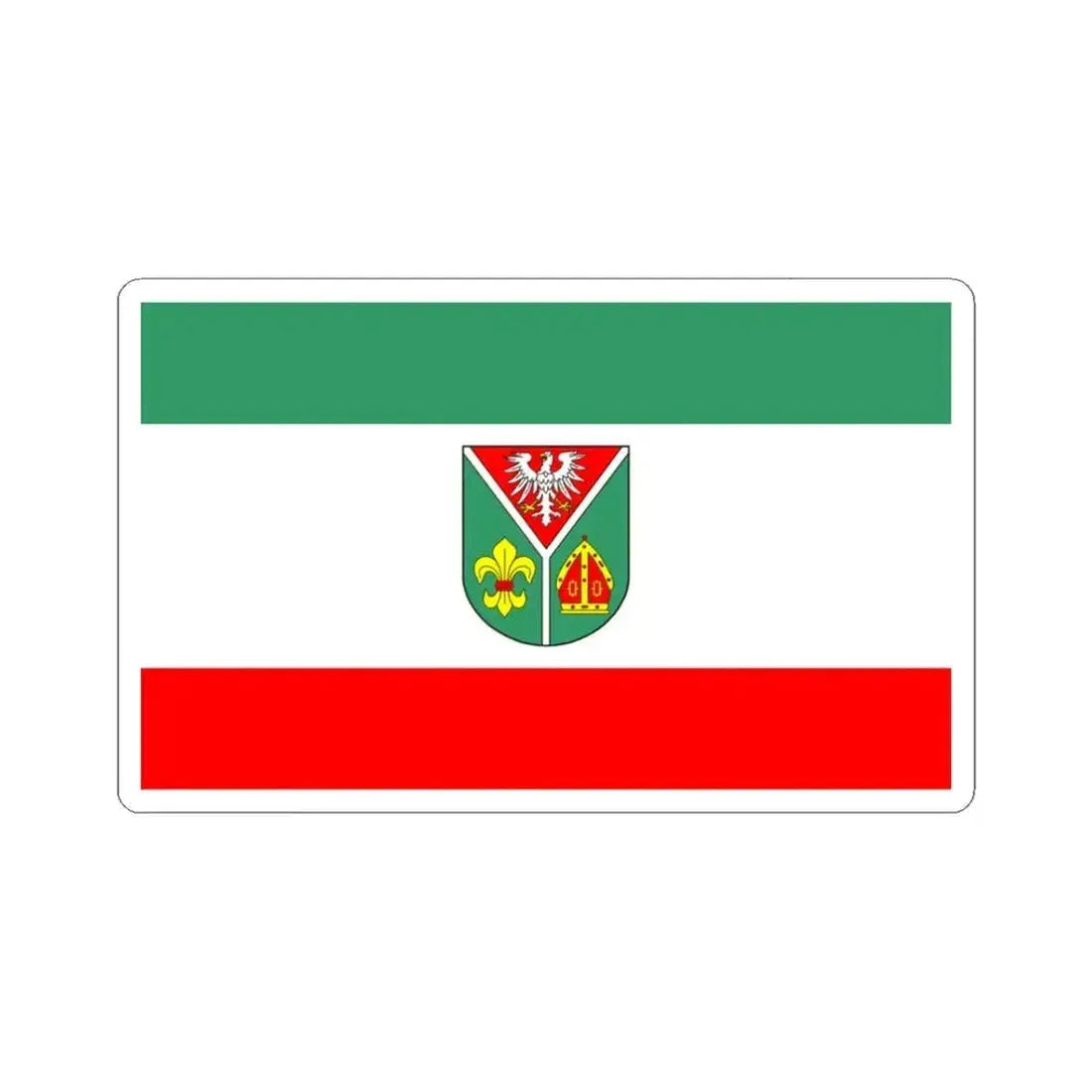 Flag of Ostprignitz Ruppin Germany - STICKER Vinyl Kiss-Cut Decal 3 Inch White - The Sticker Space