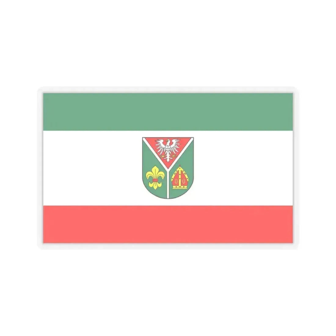 Flag of Ostprignitz Ruppin Germany - STICKER Vinyl Kiss-Cut Decal 4 Inch Transparent - The Sticker Space