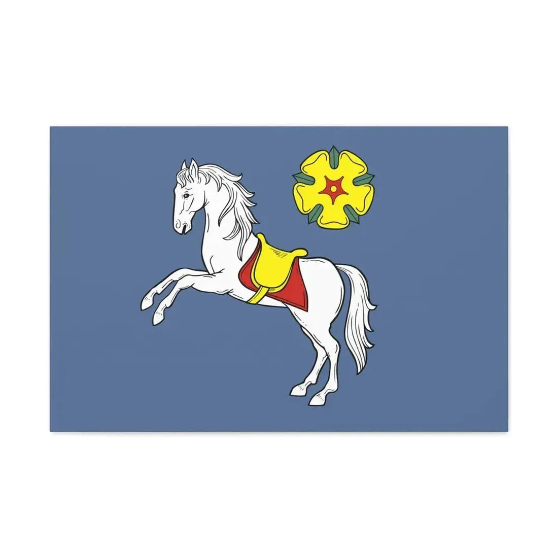 Flag of Ostrava Czech Republic - Canvas Wall Art 30" x 20" 1.25" - The Sticker Space