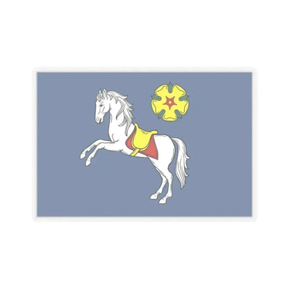 Flag of Ostrava Czech Republic - STICKER Vinyl Kiss-Cut Decal 2 Inch Transparent - The Sticker Space