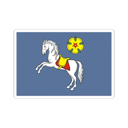 Flag of Ostrava Czech Republic - STICKER Vinyl Kiss-Cut Decal 2 Inch White - The Sticker Space