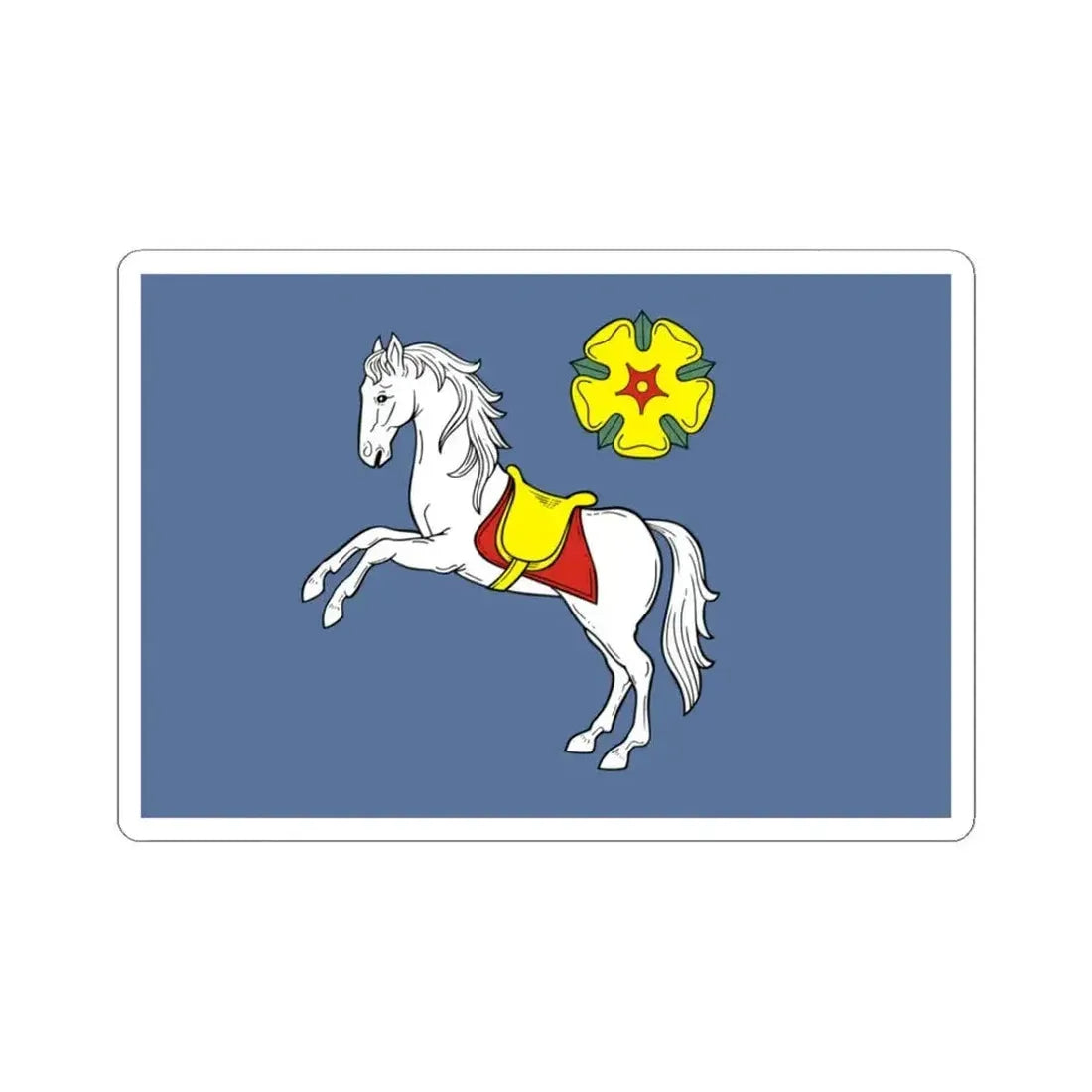 Flag of Ostrava Czech Republic - STICKER Vinyl Kiss-Cut Decal 3 Inch White - The Sticker Space