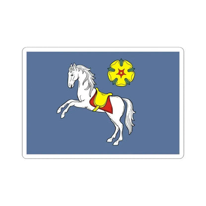 Flag of Ostrava Czech Republic - STICKER Vinyl Kiss-Cut Decal 3 Inch White - The Sticker Space